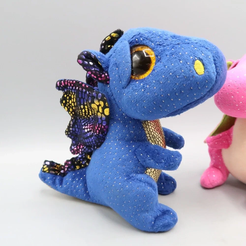 Ty Beanie Boos Darla Pink & Saffire Dragon Pair 6
